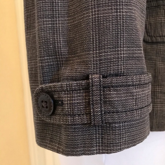 Loft brown tweed ruffle front jacket - Picture 3 of 5